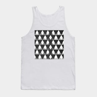 Black and grey triangular pattern background filling the frame. Tank Top